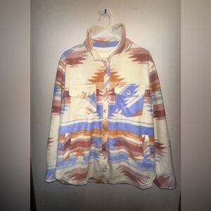 Thread & Supply Pastel Aztec Button Down Jacket Size Large